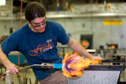 image of custom photography, glass blower